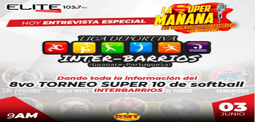 La Super Mañana – Apoyando el deporte con La liga Deportiva de Inter-Barrios Guanare – Portuguesa.
